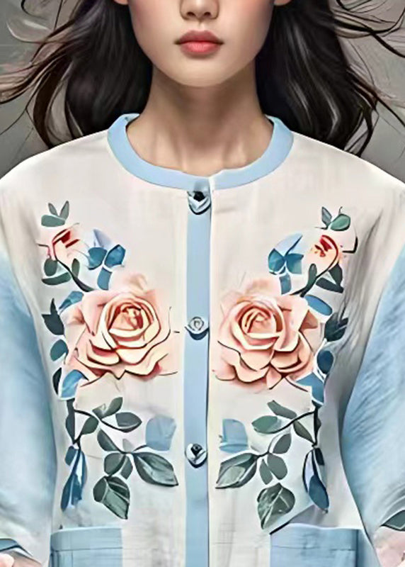 Diy White Print Ruffled Patchwork Shirt Bracelet Sleeve