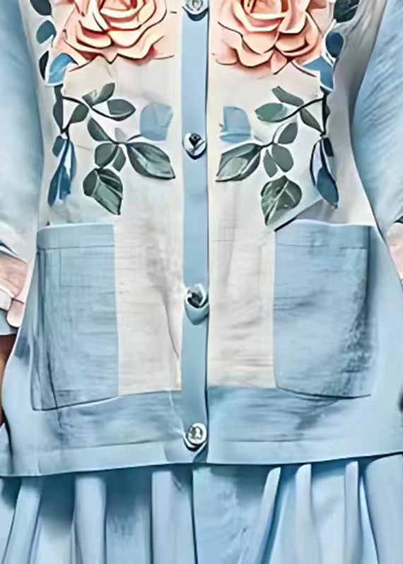 Diy White Print Ruffled Patchwork Shirt Bracelet Sleeve