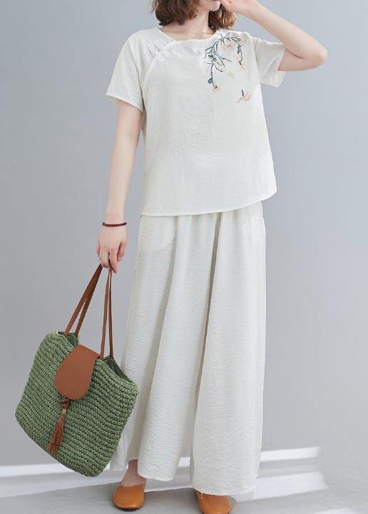 Diy Yellow Oriental Cotton Linen Summer Tops