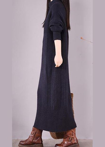 Diy Zippered Pockets Spring Clothes for Pattern Black Loose Dresses