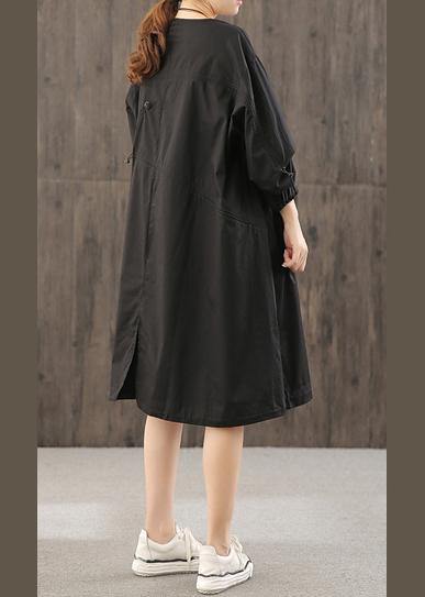 Diy Black Dresses O Neck Cinched Dress