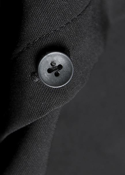 Diy Black Silk Cotton Tunics Lapel Asymmetric Cotton Summer Shirt Dresses