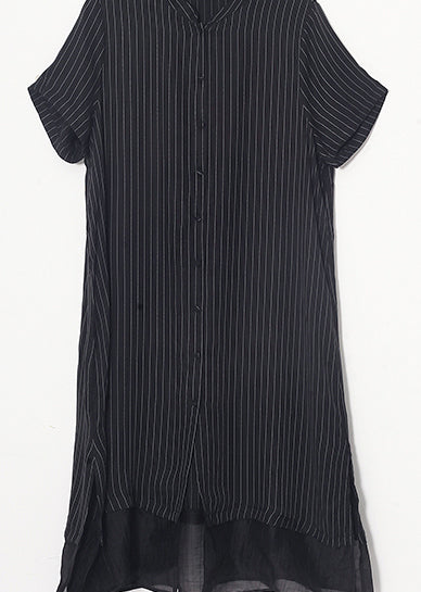 Diy Black Striped Tops Outfit Inspiration V Neck Wide Leg Pants a Line Summer Two Pieces