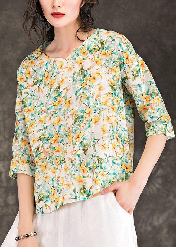 Diy Linen Tunic Pattern V Neck Half Sleeve Dresses Summer Tops