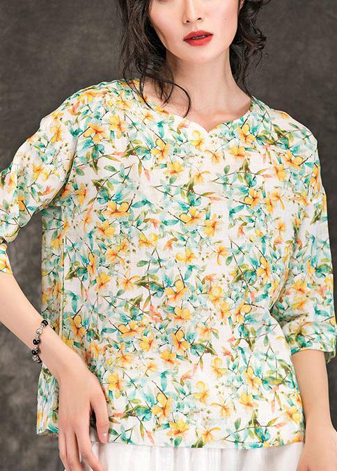 Diy Linen Tunic Pattern V Neck Half Sleeve Dresses Summer Tops