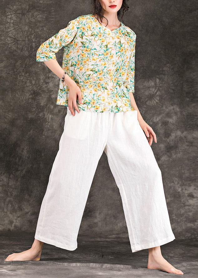 Diy Linen Tunic Pattern V Neck Half Sleeve Dresses Summer Tops