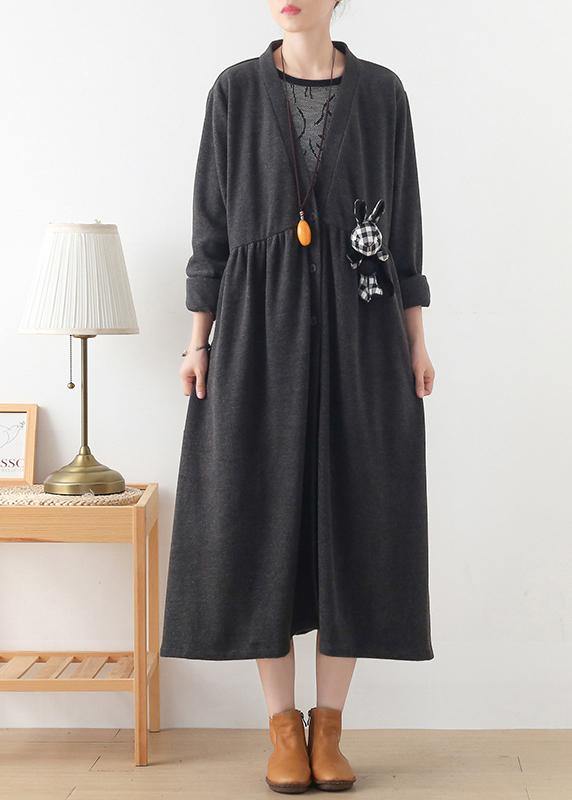 Diy Gray Tunics for Work V Neck Cinched Coats