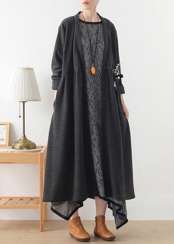 Diy Gray Tunics for Work V Neck Cinched Coats