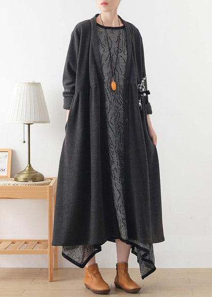 Diy Gray Tunics for Work V Neck Cinched Coats