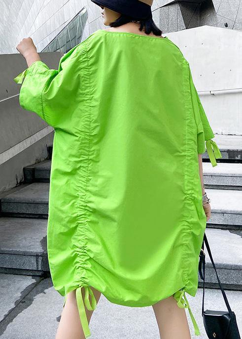 Diy Green Cotton Clothes for Drawstring Summer Dresses