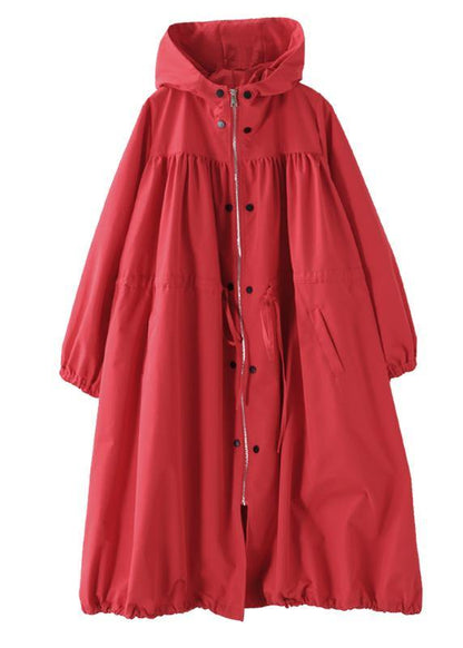 Diy Hooded Drawstring Fine Clothes Black Silhouette Outwears