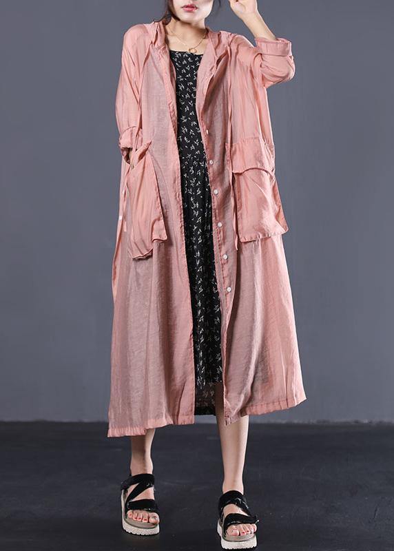Diy Light Orange Cotton Clothes Side Open Maxi Summer Coats