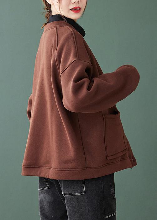 Diy O Neck Button Down Maxi Coat Chocolate Baggy Coats