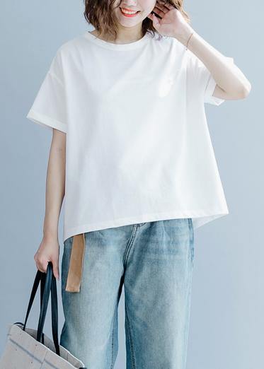 Diy O Neck Back Side Open Tops Wardrobes White Shirt