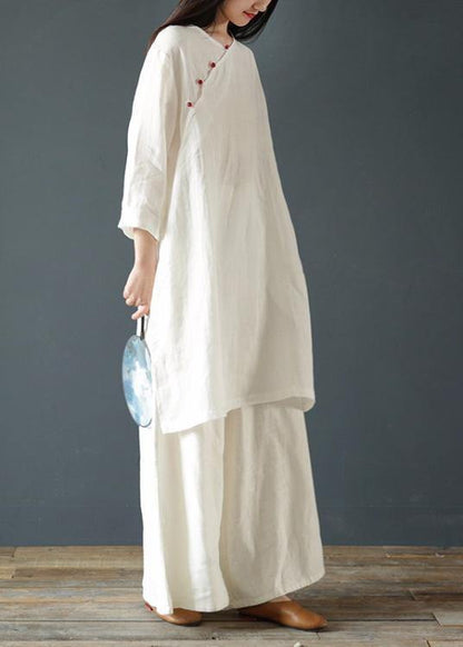 Diy O Neck Linen Summer Shirts Wardrobes White Blouses