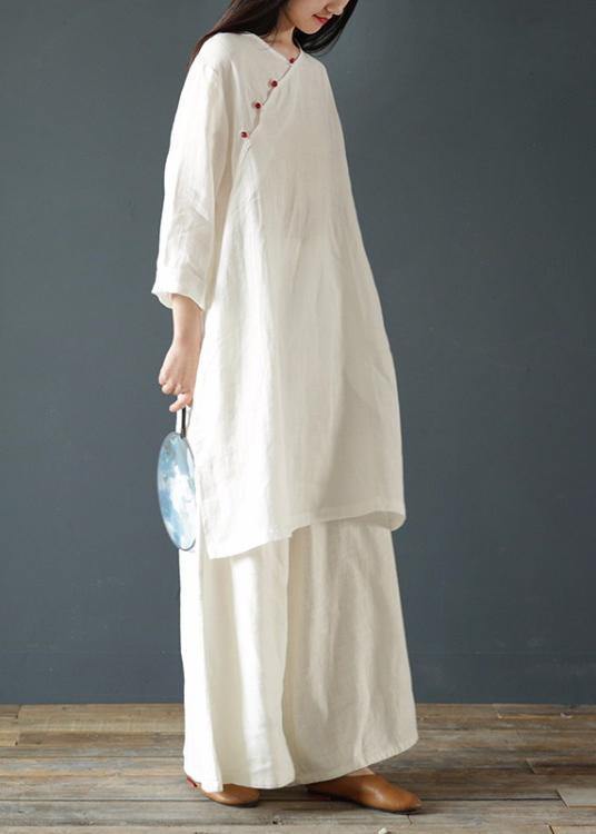 Diy O Neck Linen Summer Shirts Wardrobes White Blouses