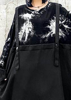 Diy O Neck Pockets Dress Ideas Black Print Dresses