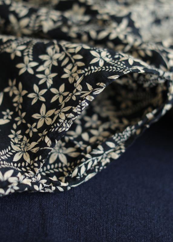Diy O Neck Pockets Linen Summer Dress Pattern Black Print Dresses