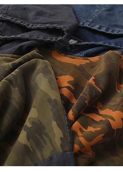 Diy Orange Camouflage Cotton Clothes for Hooded Maxi Patchwork Dresses