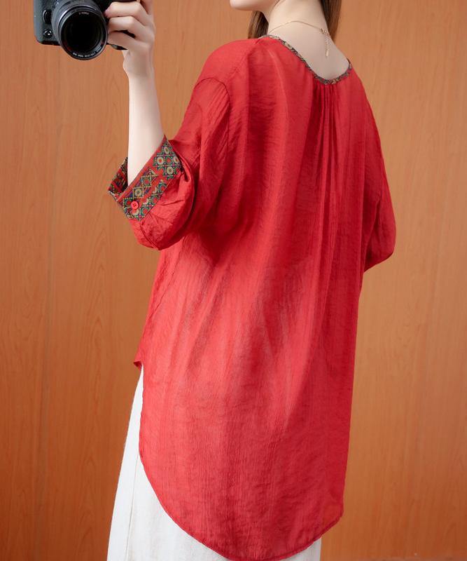 Diy Red Clothes for V Neck Patchwork Oversized Fall Shirts