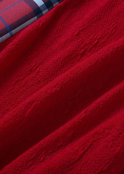 Diy Red Plaid Clothes for High Neck Patchwork Long Fall Dresses