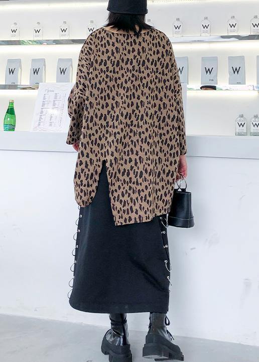 Diy Side Open Cotton Tops Inspiration Leopard Traveling Tops