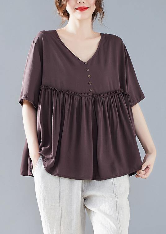 Diy V Neck Cinched Tunic Pattern Wardrobes Chocolate Tops