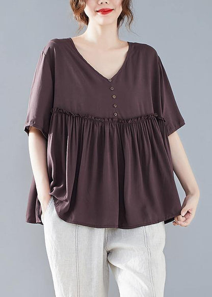Diy V Neck Cinched Tunic Pattern Wardrobes Chocolate Tops