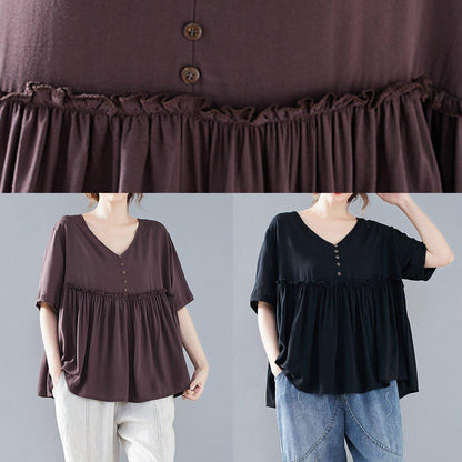 Diy V Neck Cinched Tunic Pattern Wardrobes Chocolate Tops