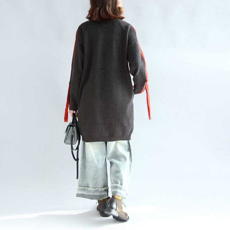 Dark Gray Sweat Dresses Oversized Shift Dress