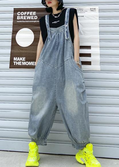 Denim Blue Overalls New Summer Thin One-piece Pants
