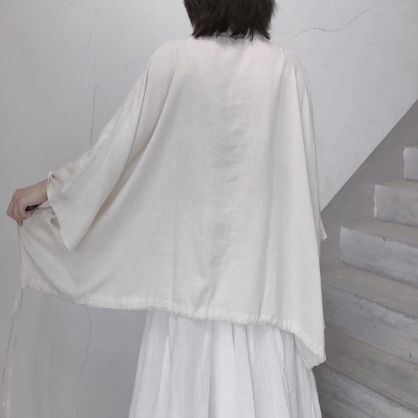 Diy Stand Collar Batwing Sleeve Tops Women Blouses Tutorials Nude Blouses