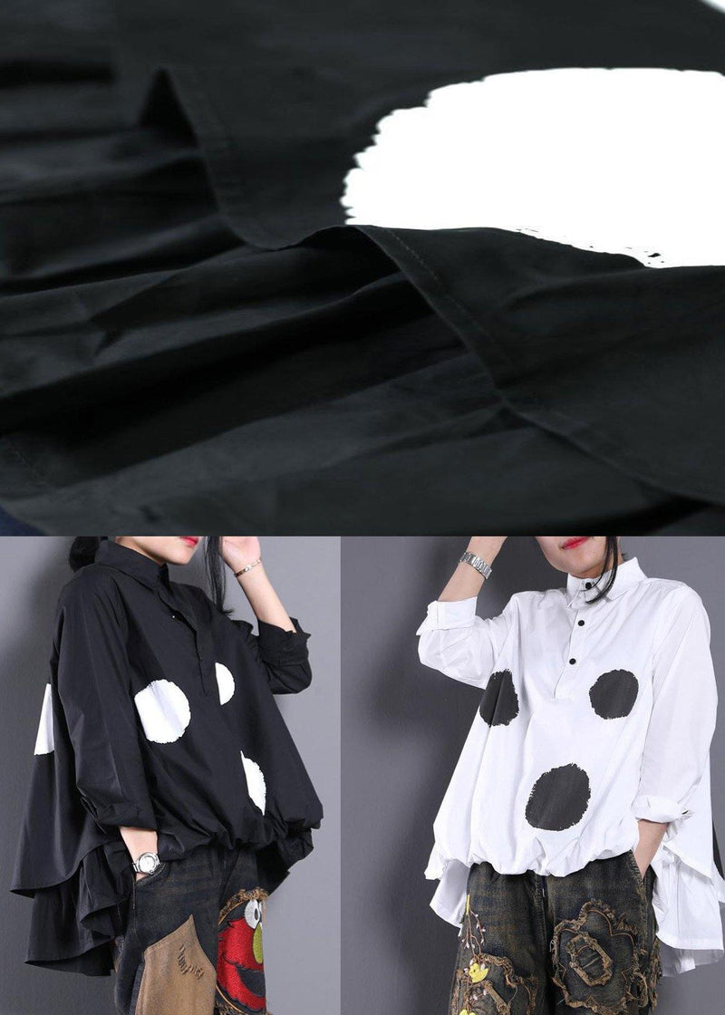 Diy White Flower Blouses for Asymmetric Shirt