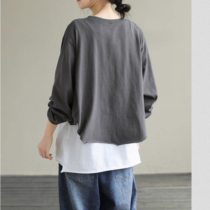 Diy White cotton Tunic Top Patchwork tunic Ripped Hem  tops