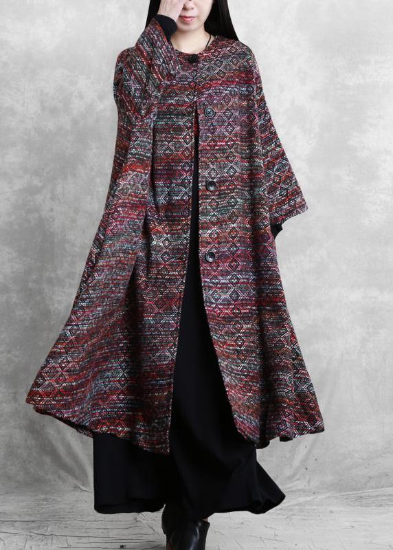 Trench Outwear O Neck Woolen Coat
