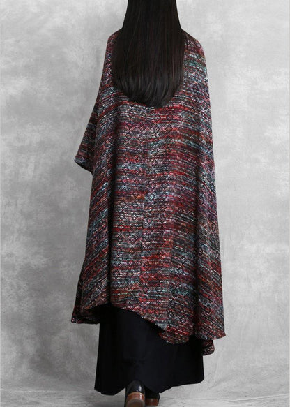 Trench Outwear O Neck Woolen Coat