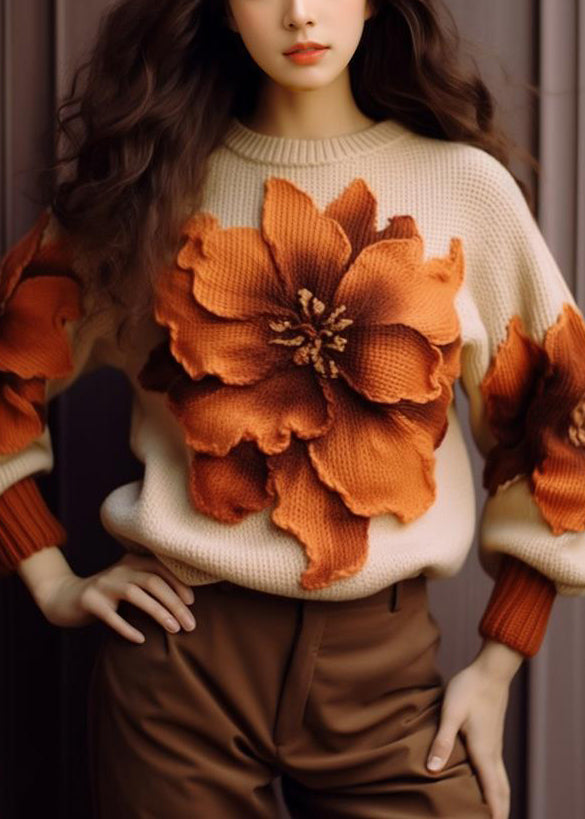Apricot Cozy Knit Sweaters Fall
