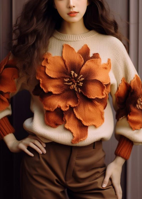 Apricot Cozy Knit Sweaters Fall