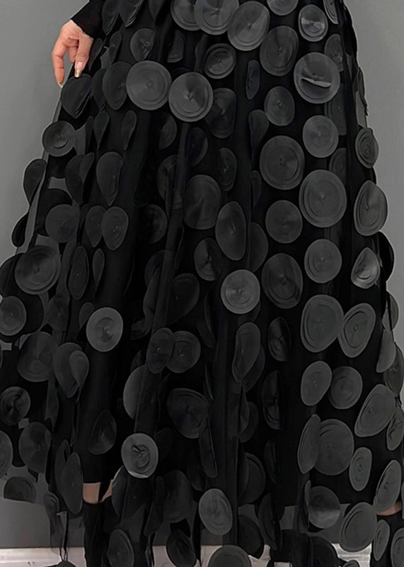Red Dot Patchwork Tulle Skirt Fall