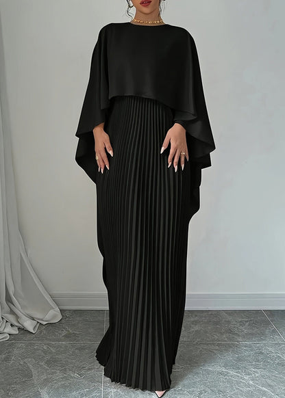 Black Patchwork Maxi Dress Spring