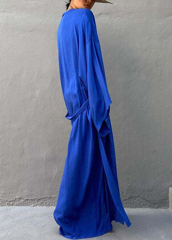 Blue Tie Waist Maxi Holiday Cardigans Summer