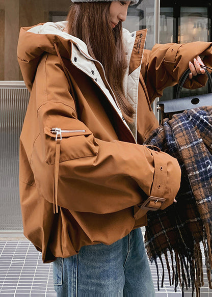 Coffee Oversized Fine Cotton Filled Parka Winter