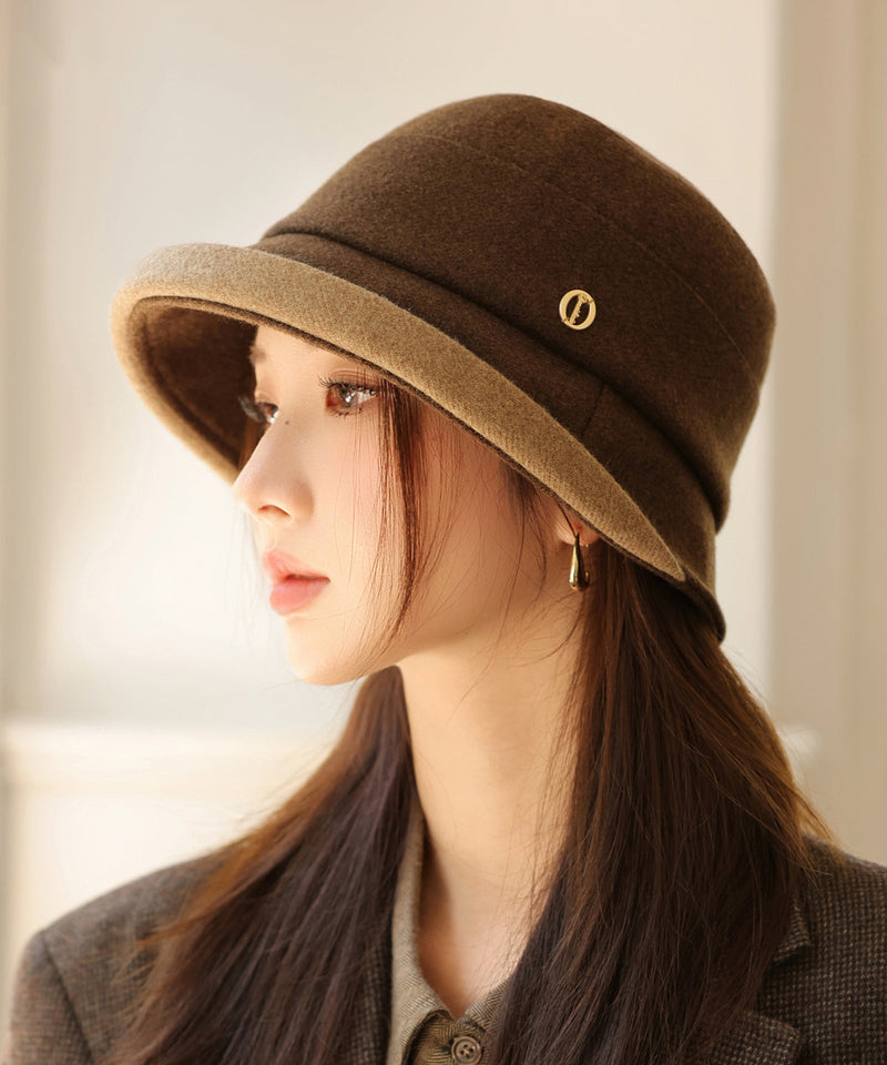Coffee Warm Woolen Bucket Hat