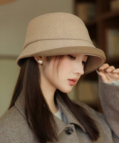 Coffee Warm Woolen Bucket Hat