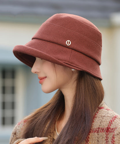 Coffee Warm Woolen Bucket Hat