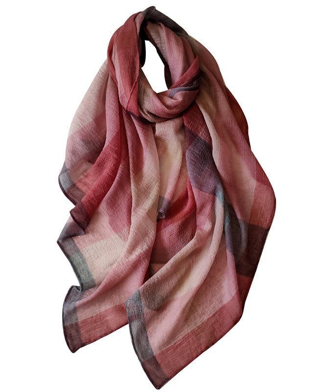 Colorblock Plaid Versatile Woolen Scarf