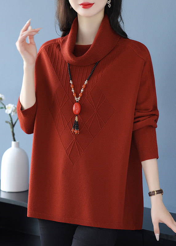 Green Turtle Neck Cozy Warm Woolen Knit Sweaters Spring