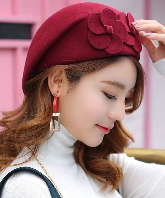 Mulberry Versatile Woolen Beret Hat
