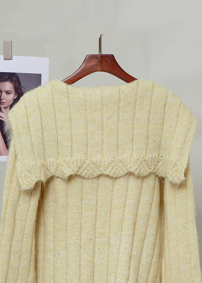 Pink Fox Fur Button Patchwork Knit Sweater