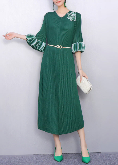 Romance Rose Dress Accent Flutter Sleeves